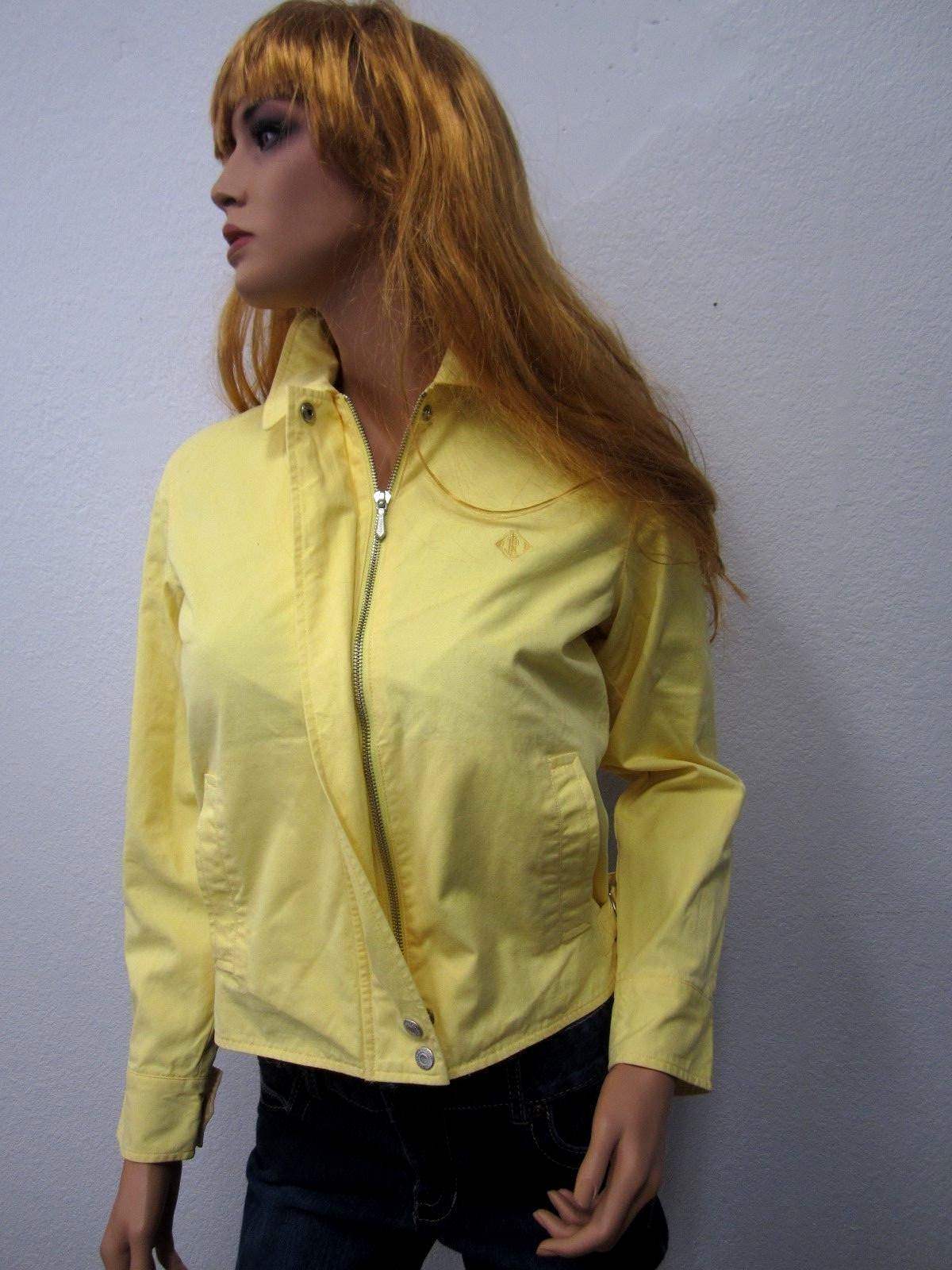 RAPLH LAUREN POLO WOMENS ZIPPER BOMBER JACKET YELLOW PETITE