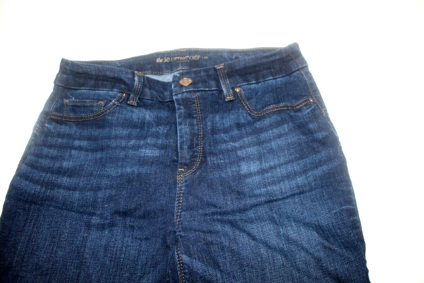 *MINT*  CHICO'S SO LIFTING DENIM CROP JEANS CHICO'S SZ 00 DARK WASH STRETCH