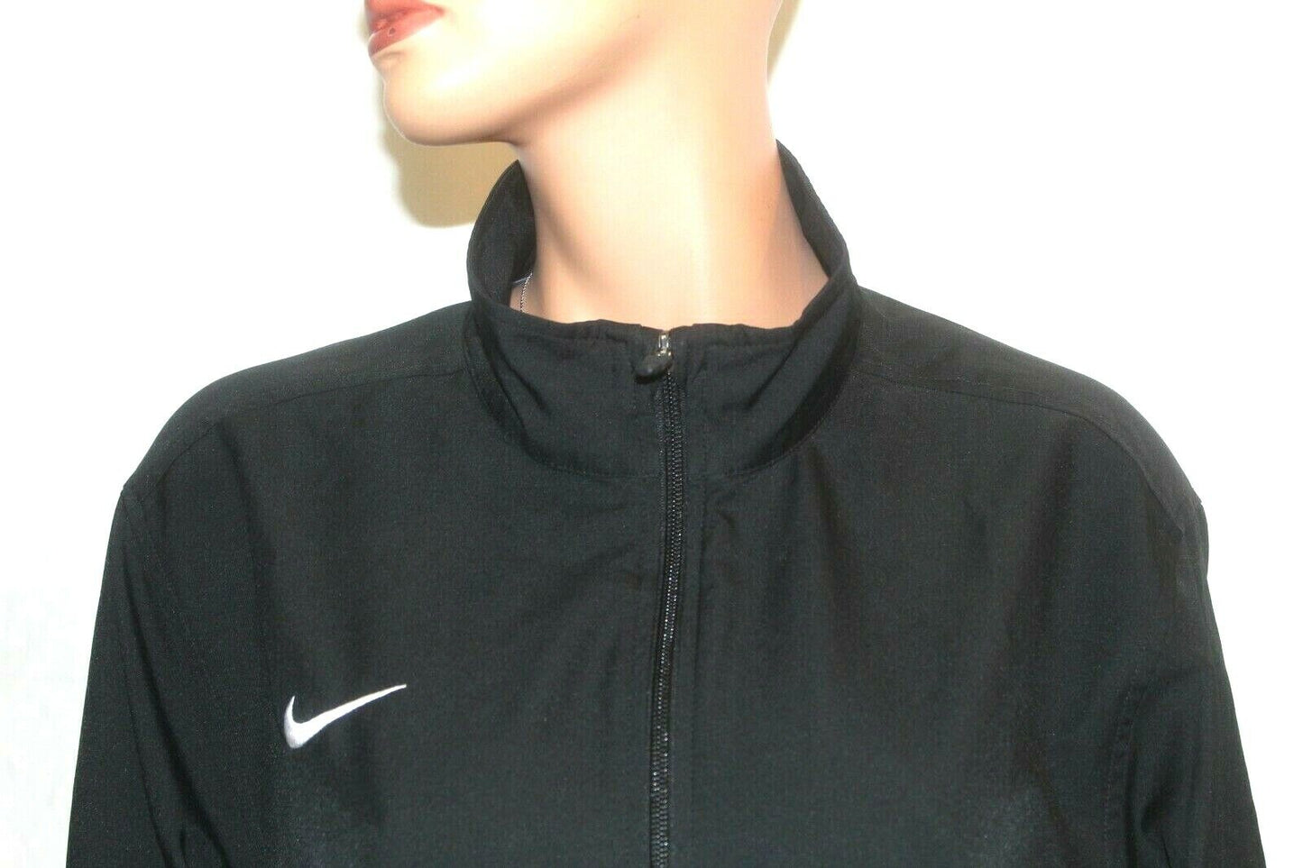 Men's Nike Dri-Fit Black & White Running/Athletic  Zip Up Jacket  Size Large