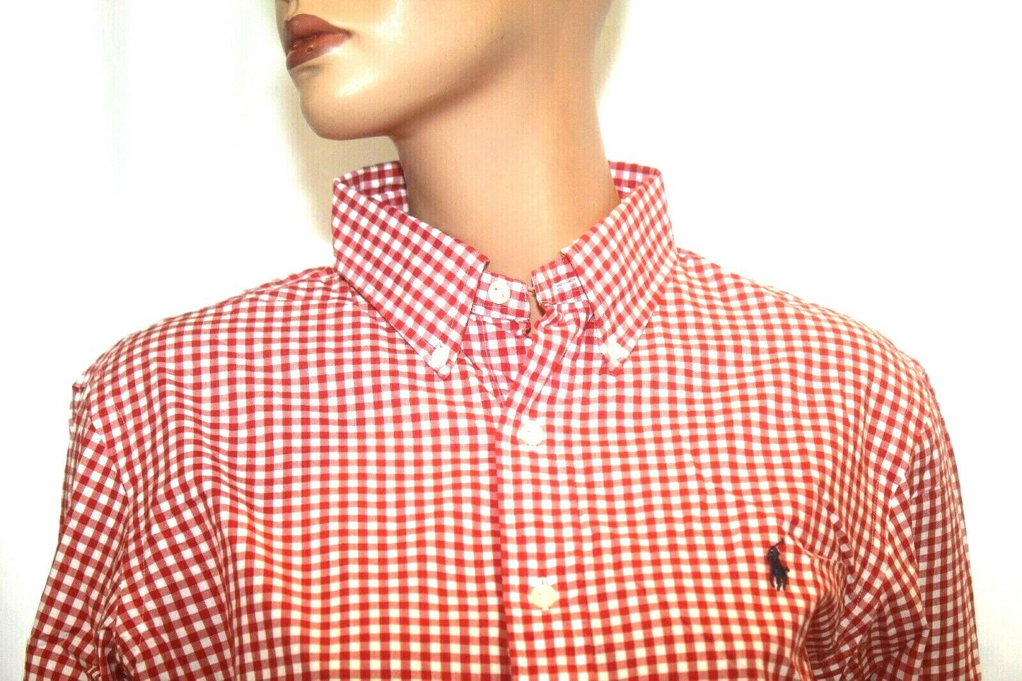 *NWT* $89.  Men Polo Ralph Lauren Button-Down Check Shirt Long/Sleeve Sz Med