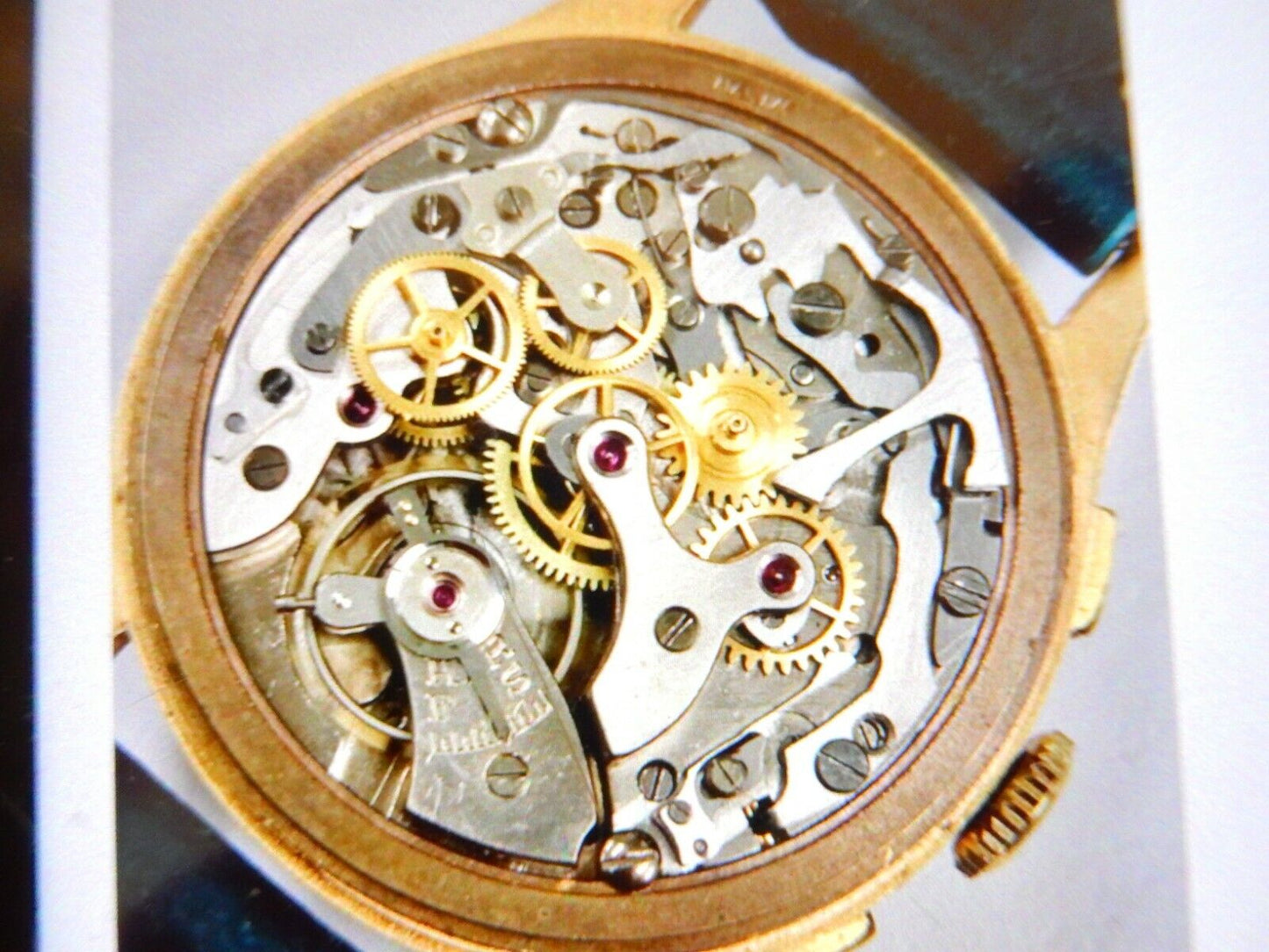 Chronographe Suisse 38mm Original Finish 18K Yellow Gold Manual Wind Wristwatch