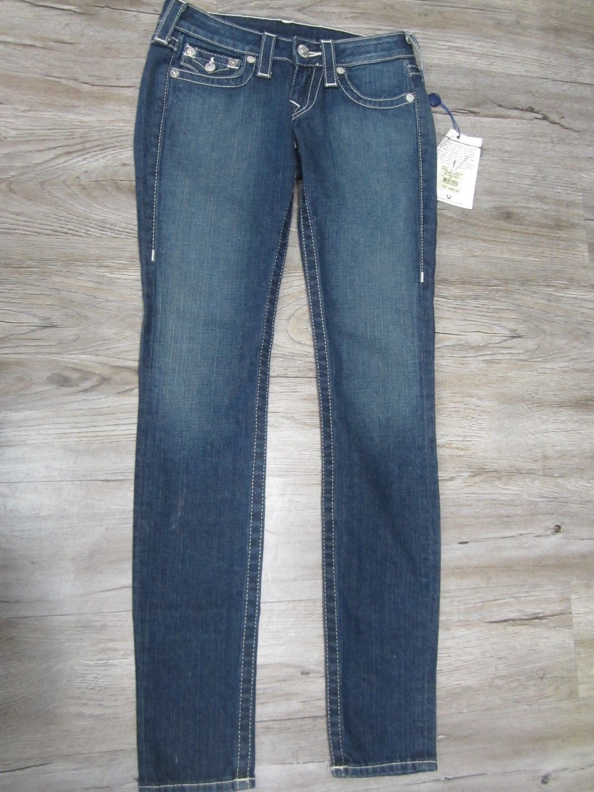 AUTHENTIC NWTTrue Religion Womens Jeans Skinny WFLP Size 25 x 32Inseam Low Rise