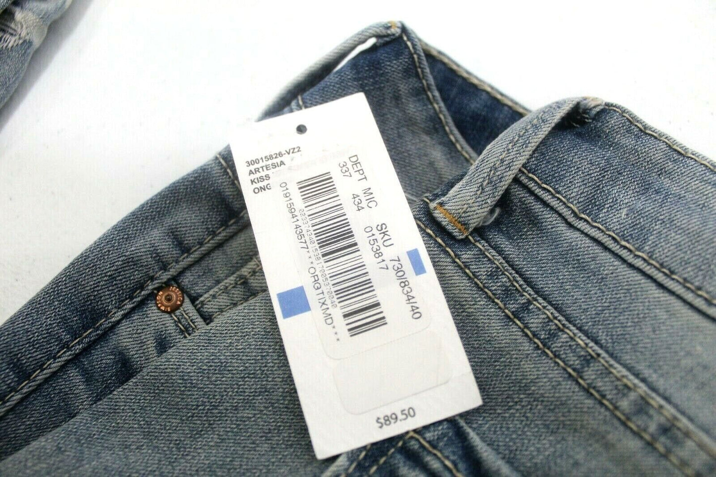 NWT* $89.50 Jessica Simpson Kiss Me Super-Skinny Artesia Embroidered Jeans Sz 25