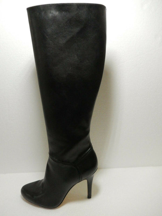 *NIB* INC International Concepts Womens Leather Black  Knee High Boots Sz 7.5M