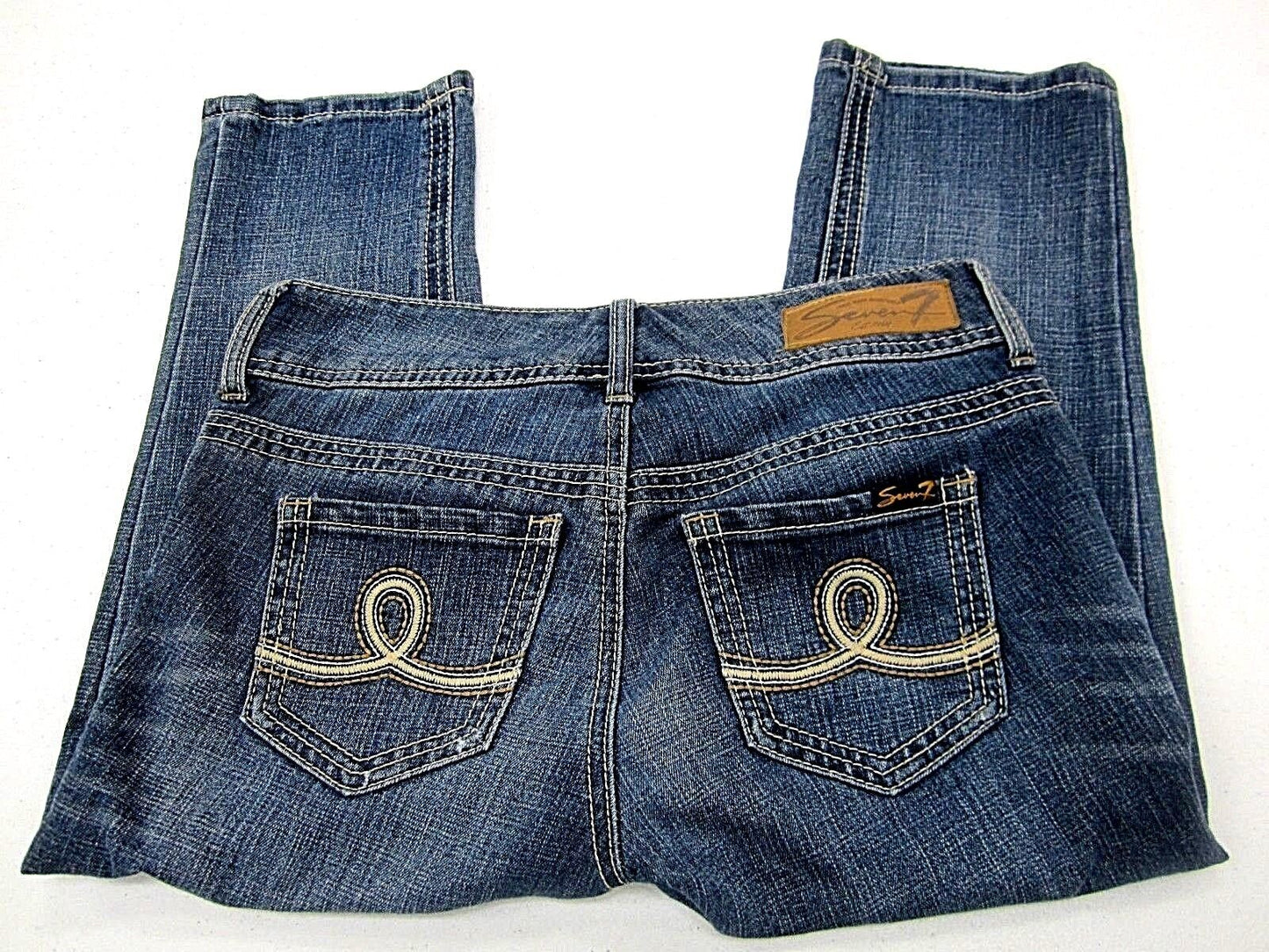 NICE Seven 7 Jeans Women's Crop Capri Embroidered Pockets Size 2 x 20"