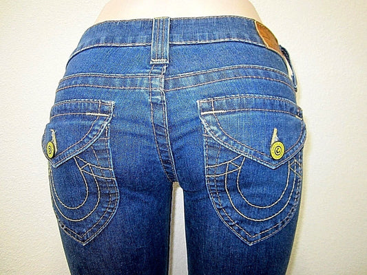 AUTHENTIC Nice Pre Owned Ladies True Religion Joey Jeans Size 28 x 33 Inseam