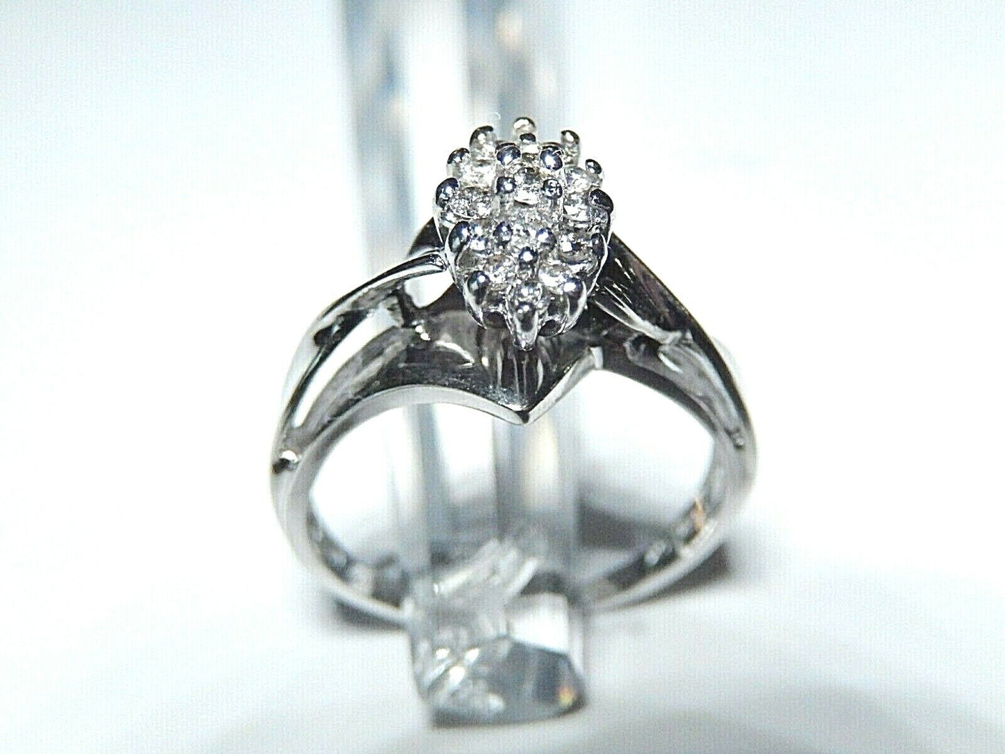 *NEW*  10k White Gold 1/3CT Diamond Ladies Wedding/Anniversary Ring Size 8.25