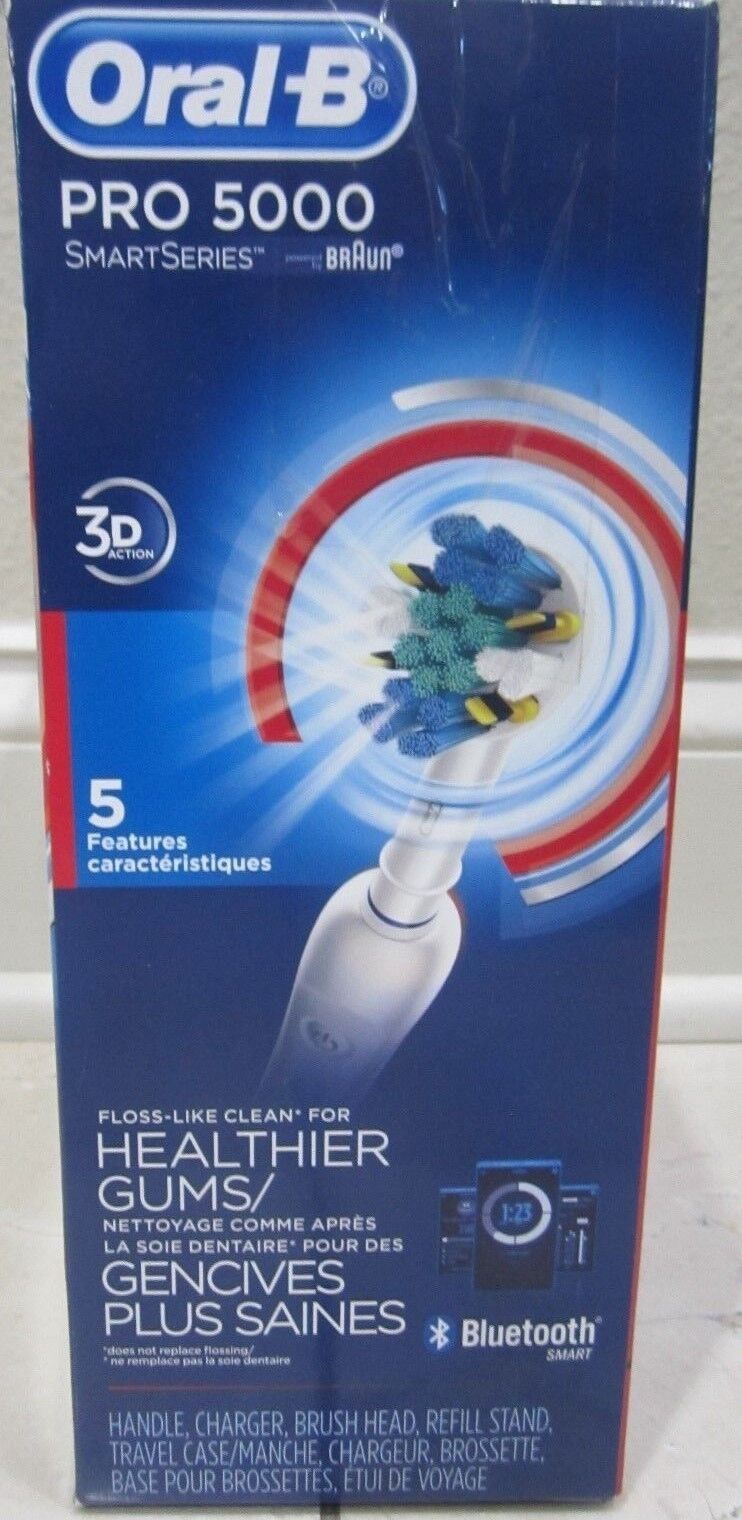 NIBOral-B Pro 5000 SmartSeries Power Rechargeable Electric Toothbrush Bluetooth