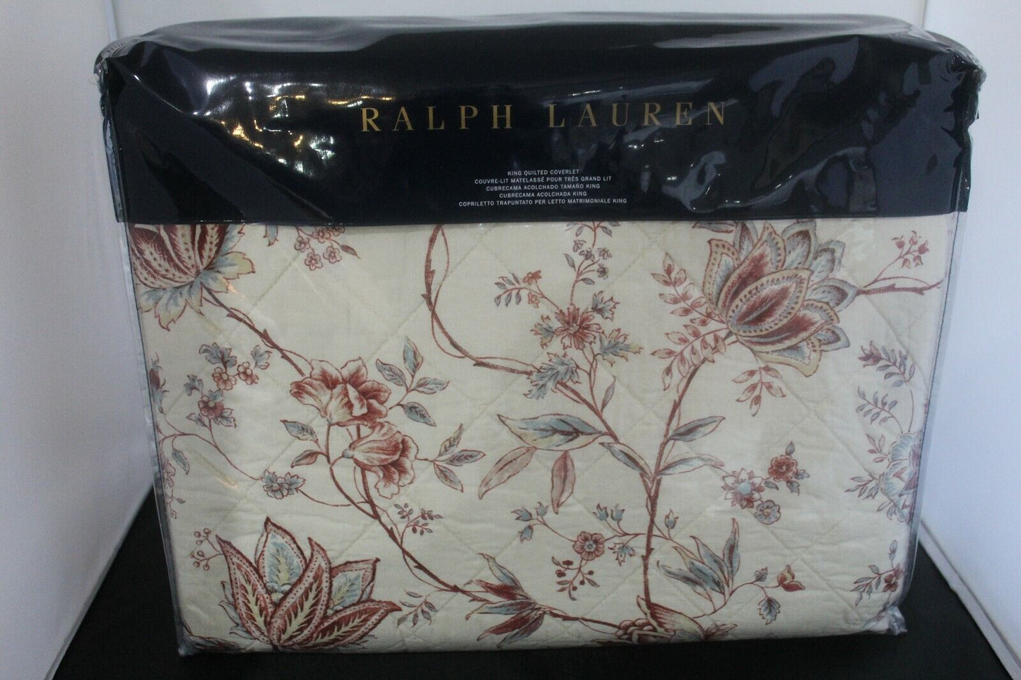 **NWT* $500. Ralph Lauren Islesboro Kailie Floral King Quilted Coverlet 110"x96"