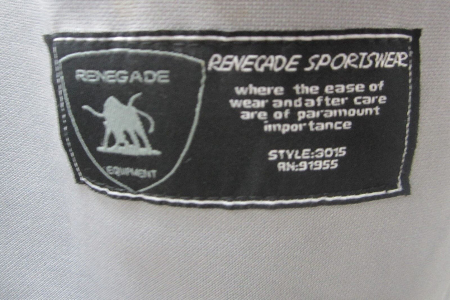 Renegade Sportswear Los Angeles Grey Baseball Button Jersey Sz XL 100% Polyester
