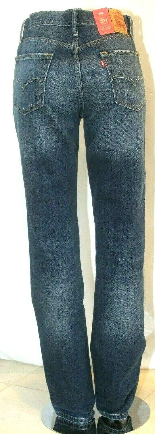 *NWT* $70.  LEVIS Mens 511 Slim Fit Jeans  Patchwork Distressed Denim W34 x L36