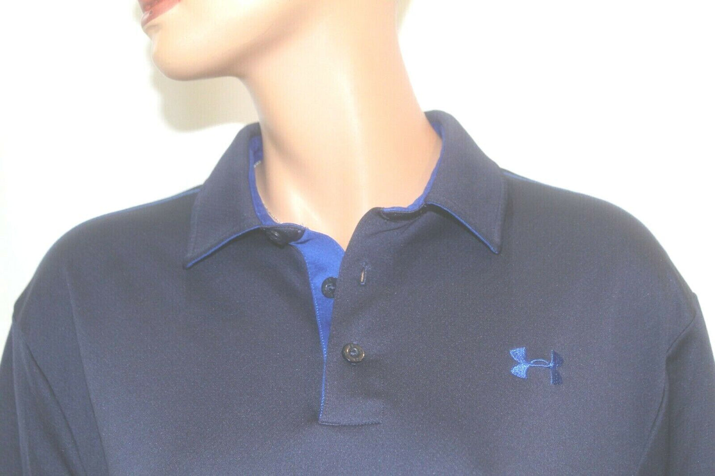 *NEW* Mens Under Armour Loose Heatgear 3 Button Short Sleeve Polo Shirt Sz Large