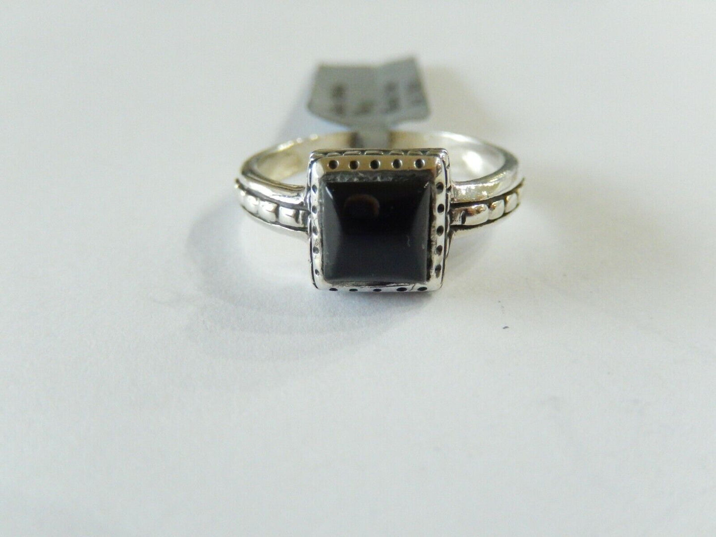 *VINTAGE*  925 Sterling Silver  Black Onyx  Ring Size 7