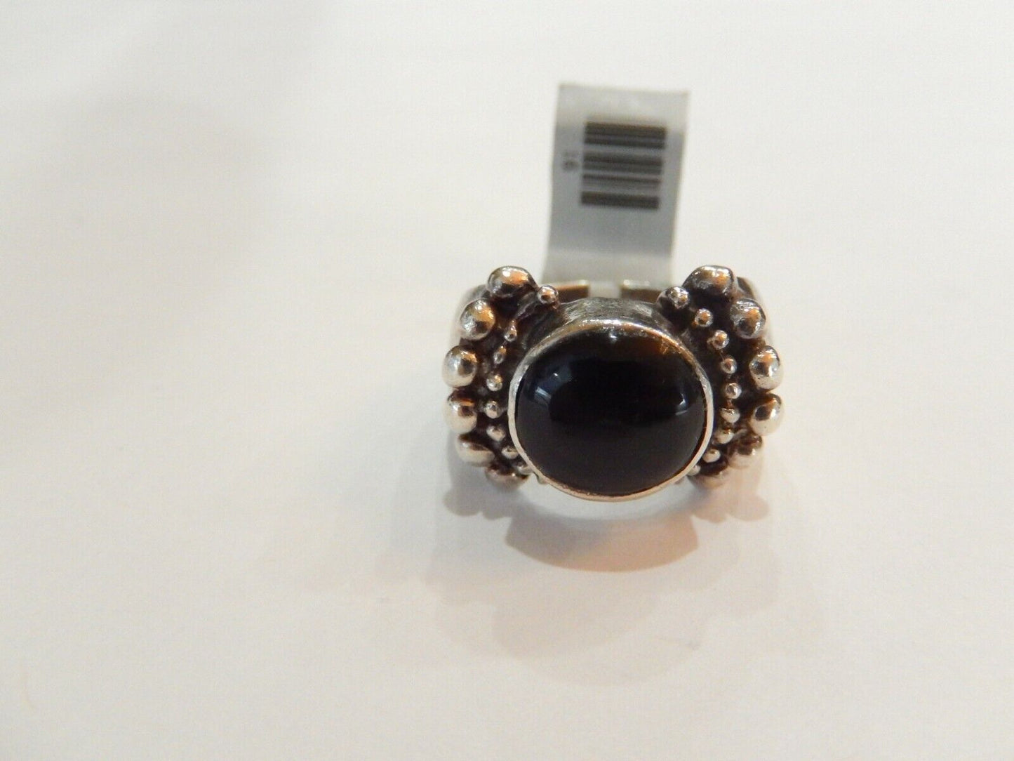 *VINTAGE*  STERLING SILVER BLACK ONYX SOUTHWEST STYLE RING SIZE 8.25