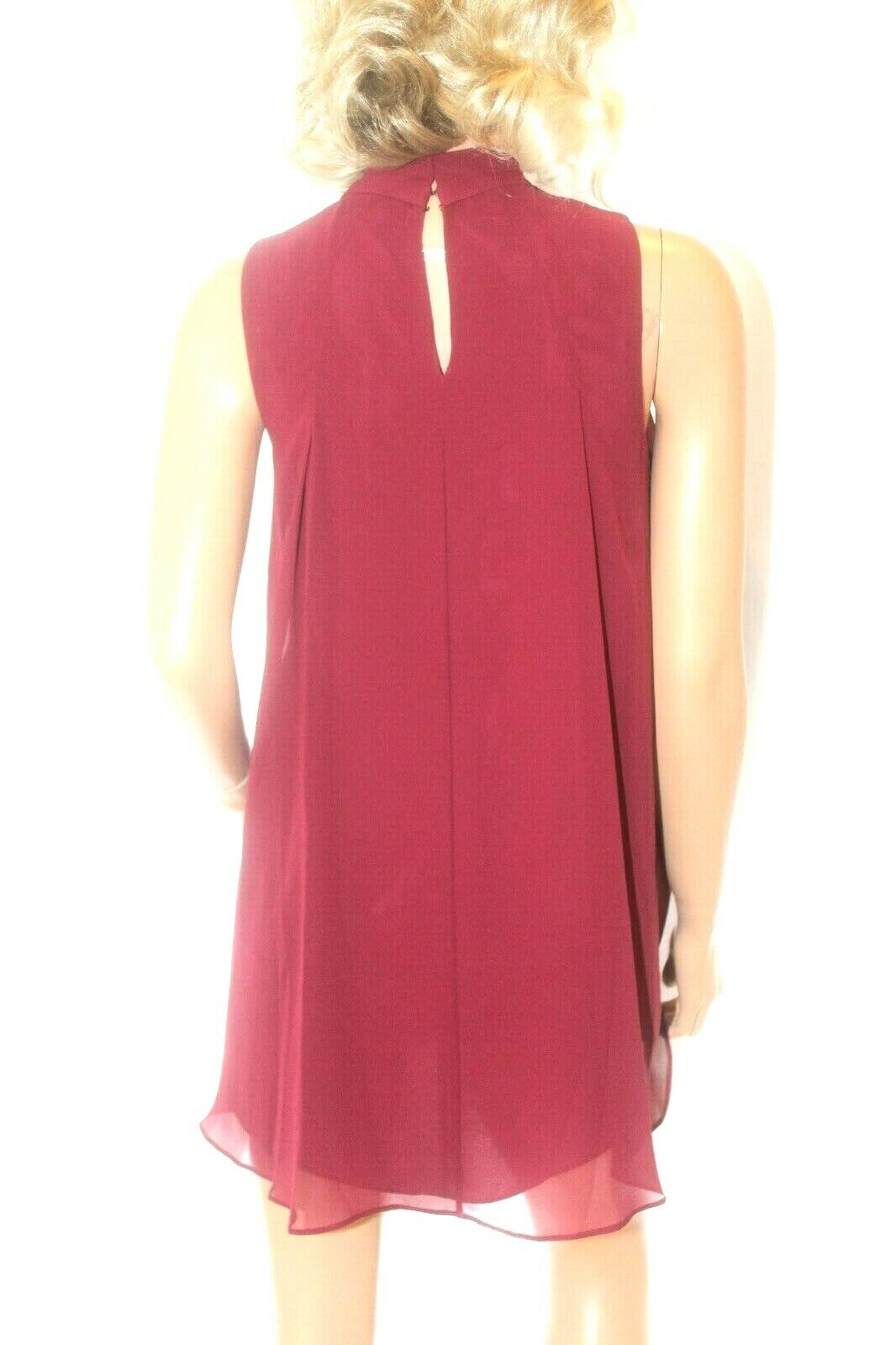 *NWT* $128. BCBGeneration Women's Rose Smoke  Chiffon Short Dress Sz XXS