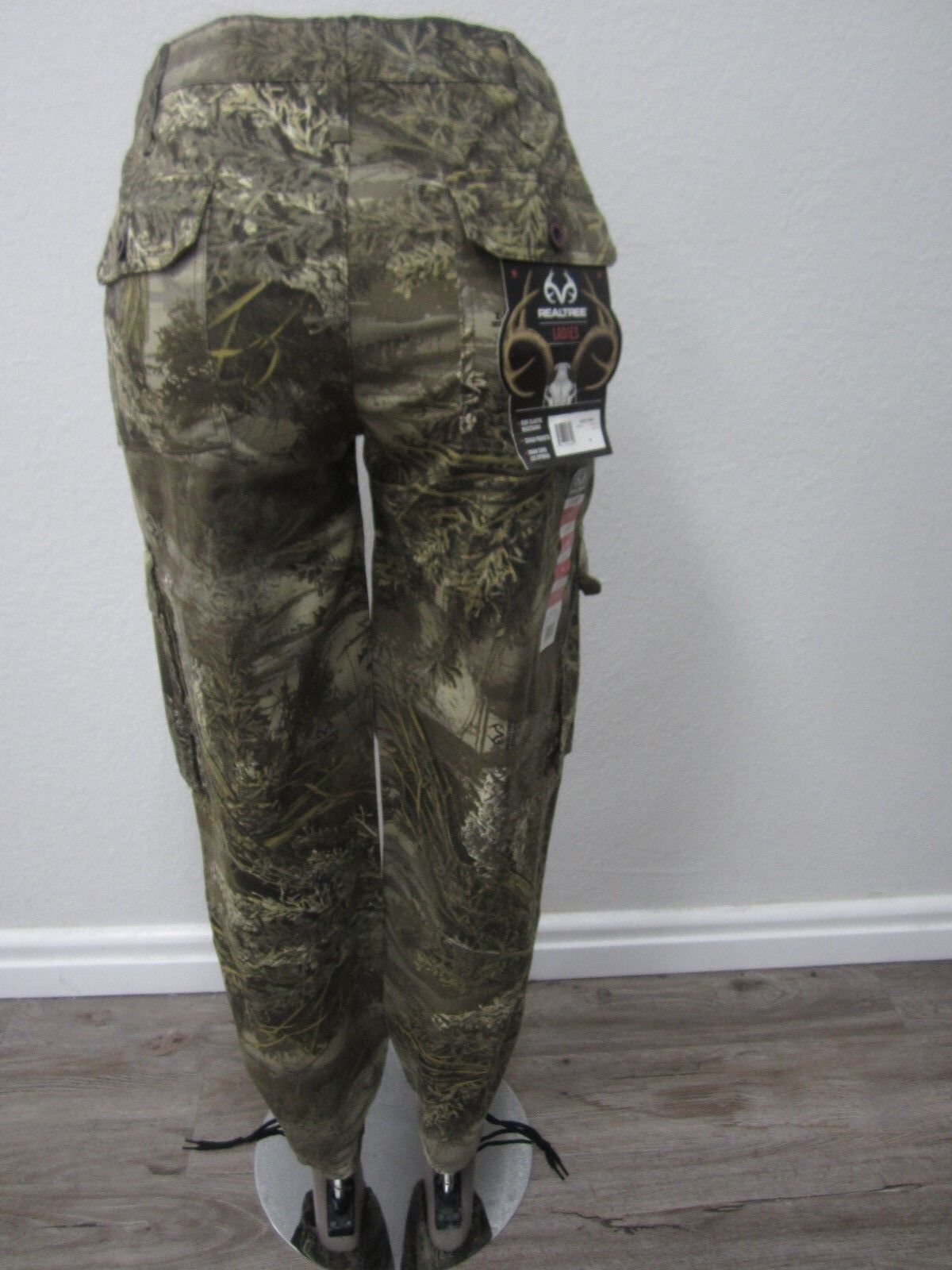 Ladies REALTREE Camo Xtra CARGO PANTS  Elastic Waistband Drawstring Legs Size XL
