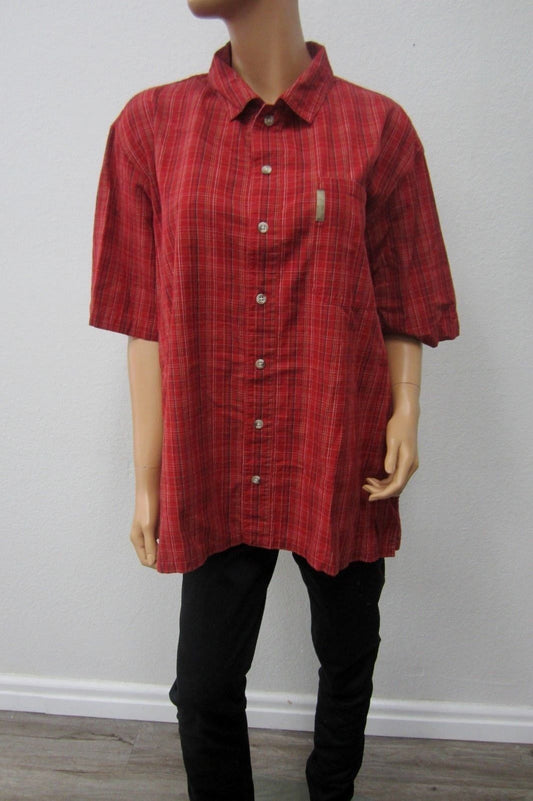 *NICE*  Men's Columbia Cotton Plaid Button Down Shirt  Size Large