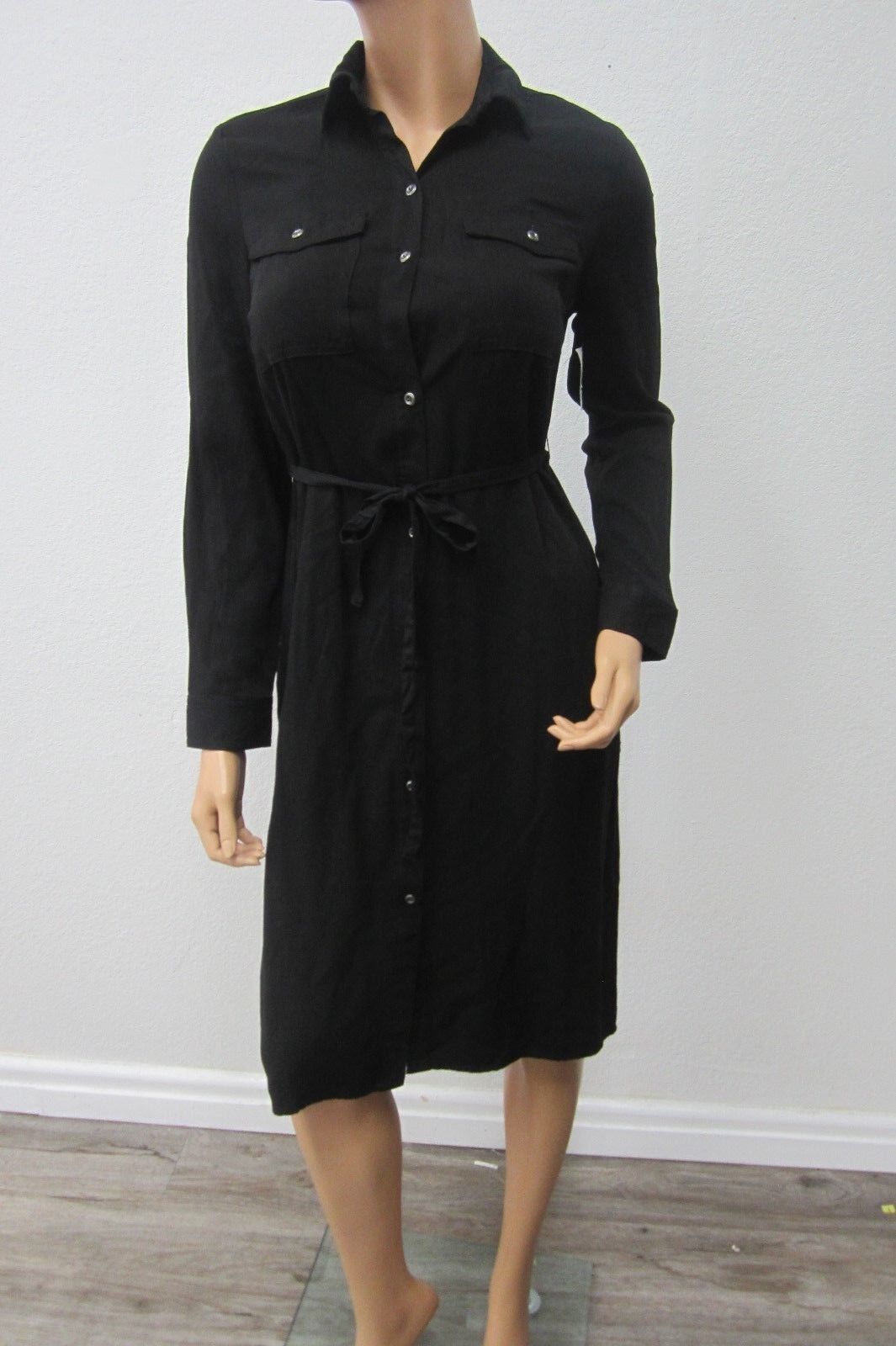 *NWT*  OLD NAVY SUPER CUTE  BUTTON DOWN BLACK DRESS  Sz XS