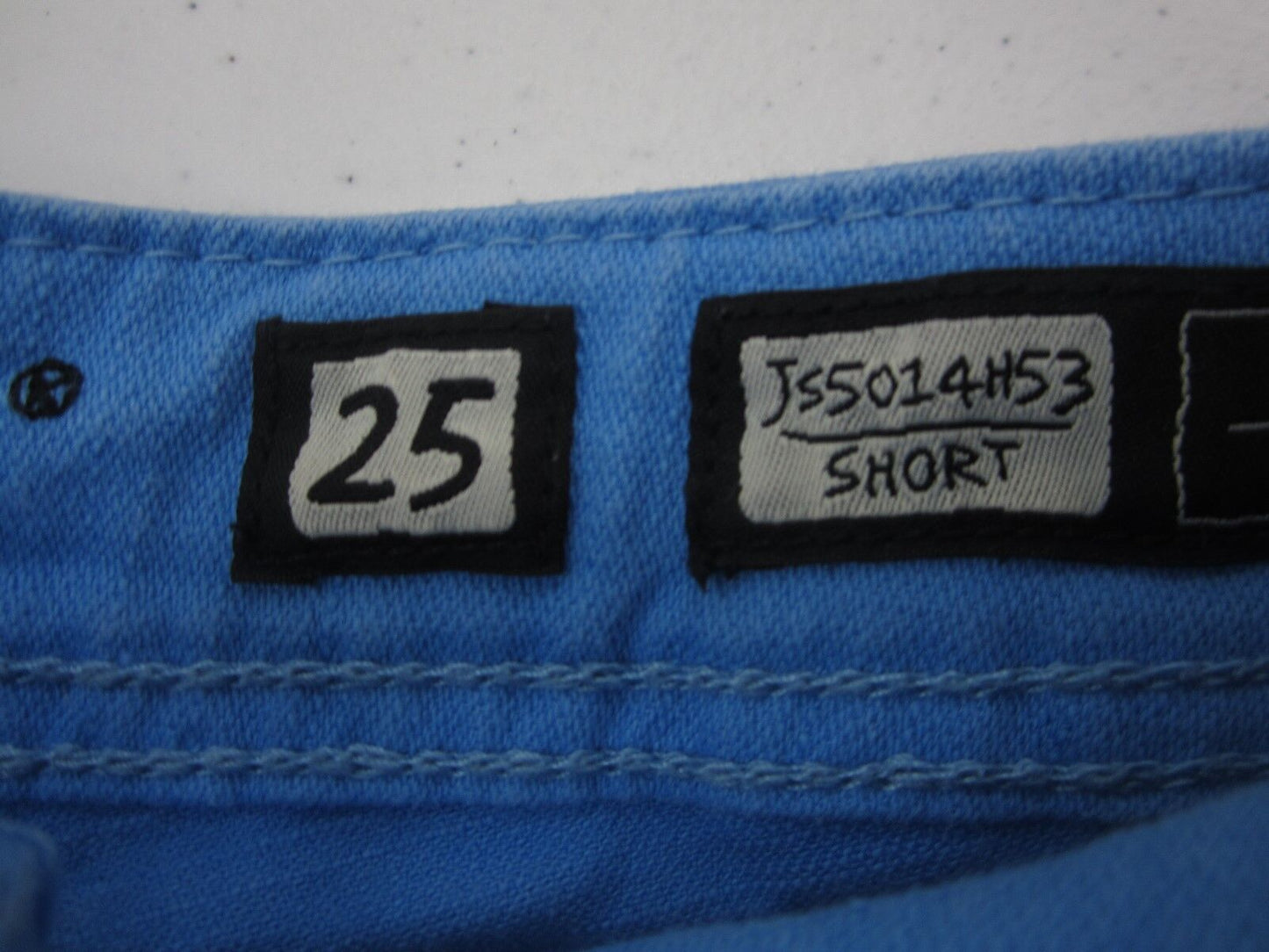 MINT Miss Me Jeans Shorts JS5014H53 Sky Blue Low Rise Studded Crystals Sz 25x4
