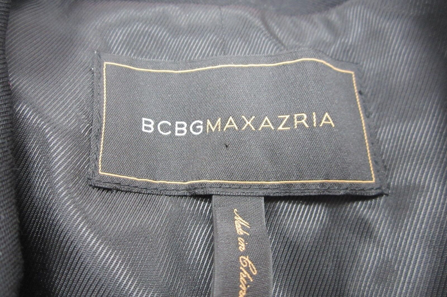 VERY CUTE Womens BCBG Max Azria Sleeveless Black Vest Jacket Sz Small
