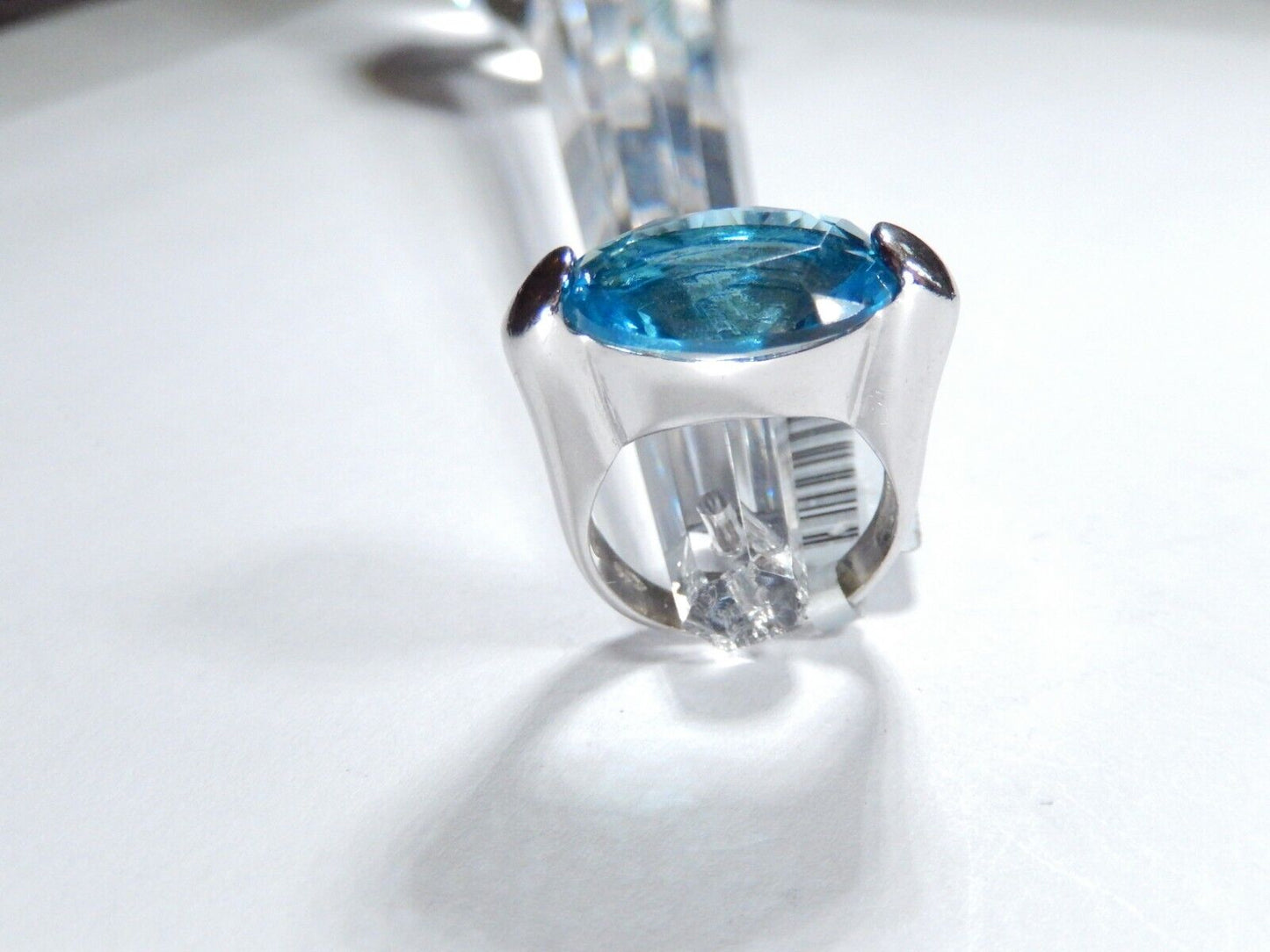 10.00 CT LONDON BLUE TOPAZ 925 STERLING SILVER MODERN STATEMENT RING UNISEX SZ 5
