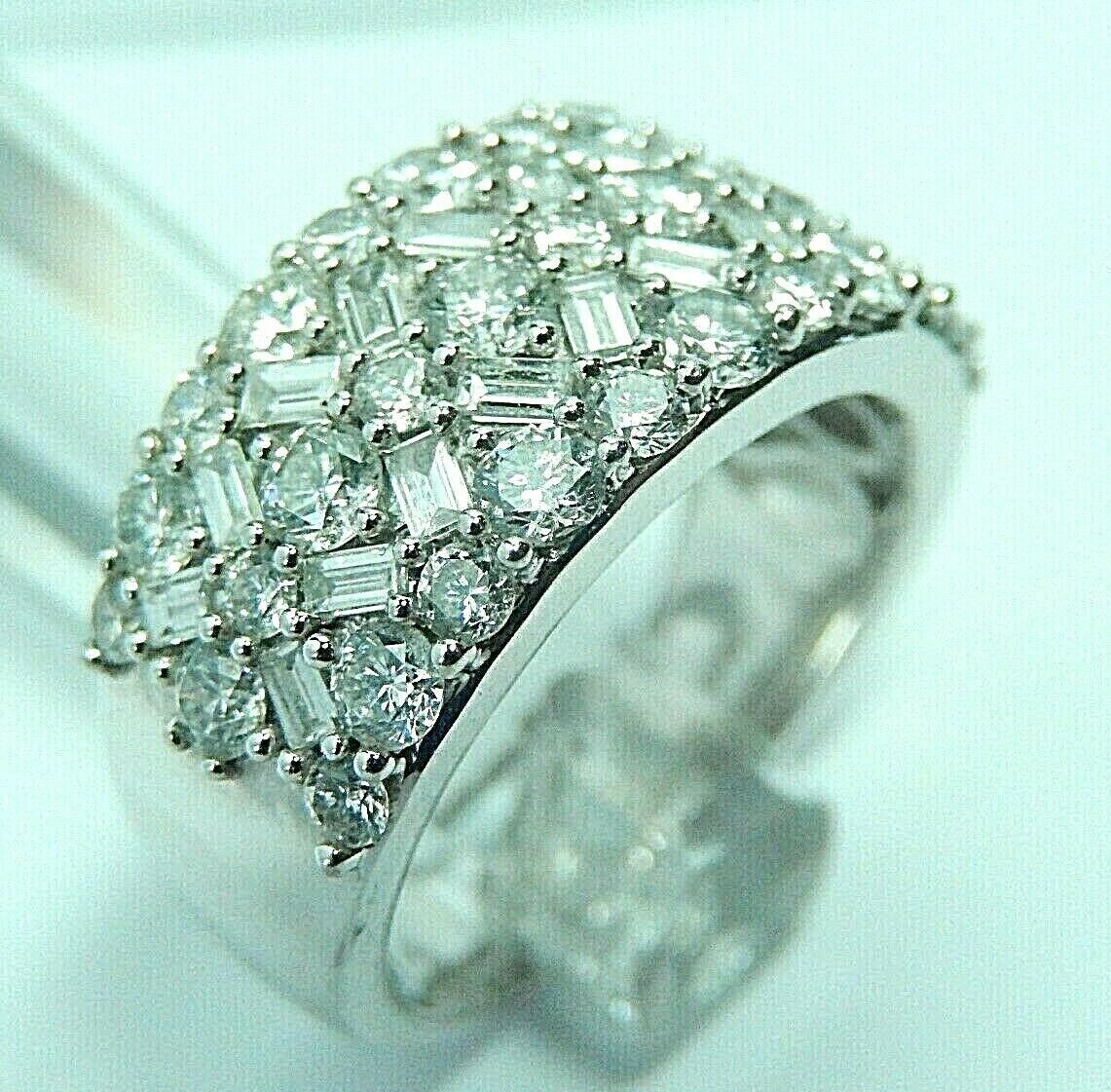 2CT Natural VS Diamond Bridal Wedding Engagement Ring Band 14K White Gold Sz 7