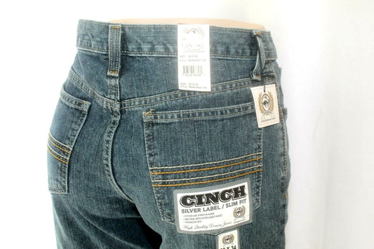 *NWT* Cinch Men's Silver Label Slim Fit Jeans Mid Rise Straight Leg W30 x L34