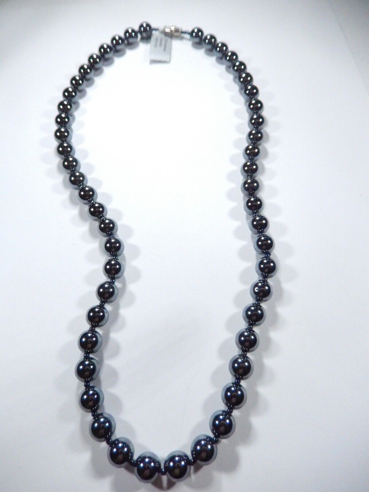 Black 8mm Hematite Beads Health Care Women Men Necklace 20"