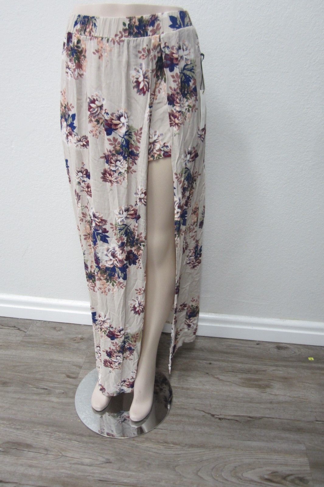 NWT Active U.S.A Flower Shorts & Split Maxi Skirt with  Elastic Waistband Size S