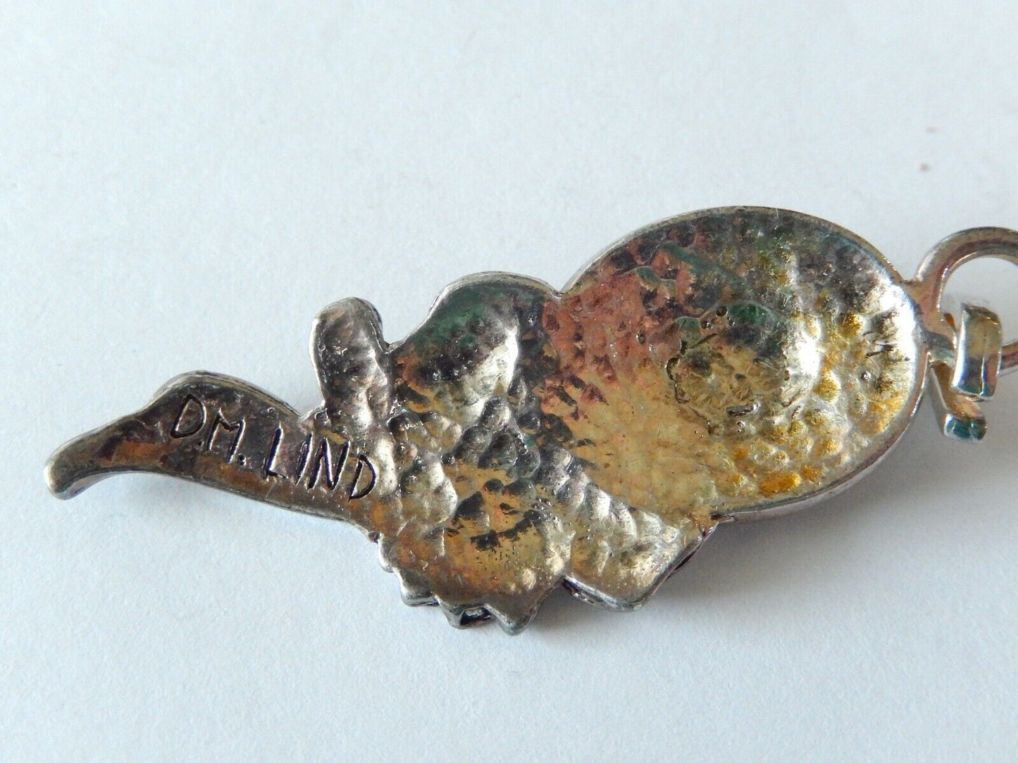 Unique Antique Vintage Cameo Pendant  Designer Signed  D.M. Lind