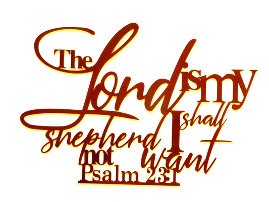 ~NEW~ LARGE - 14ga. "The Lord Is My Shepherd .....Psalm 23:1" - Metal Wall Art