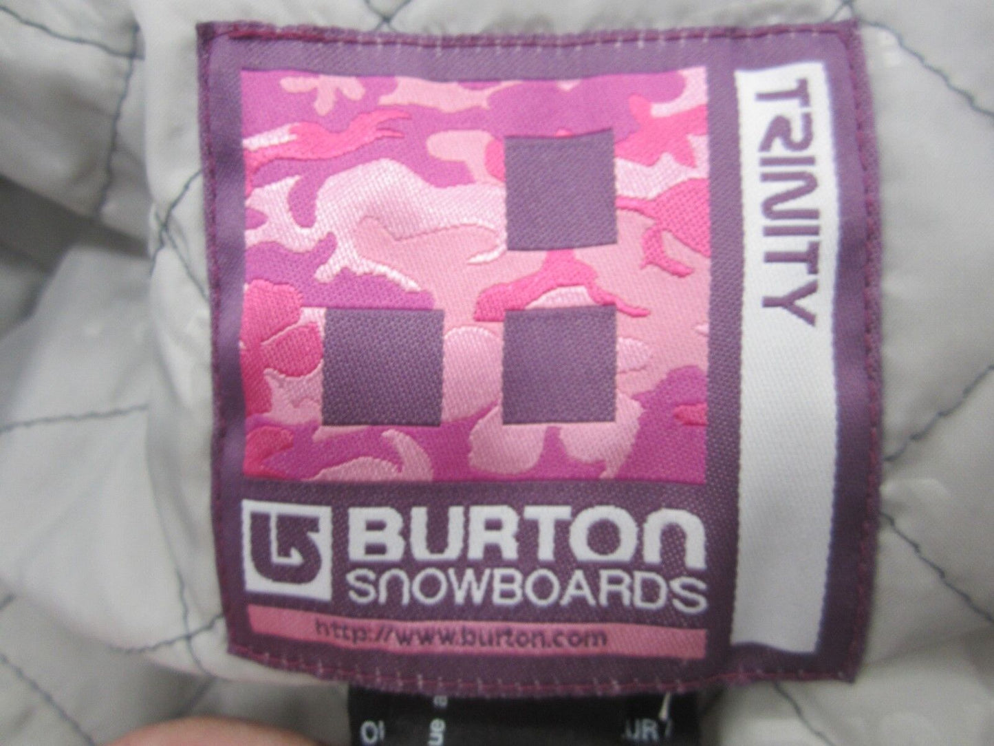 NICE Burton Trinity Snowboard Jacket Size14-16 Women's Green/Grey Zip Coat Ski