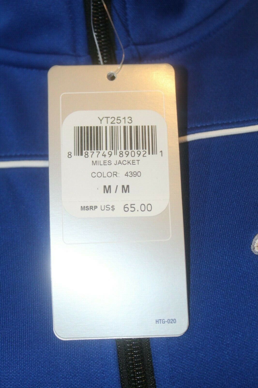 NWT* $65. Asics Aztecs Miles Full Zip Training Running Jacket Men's Medium Blue