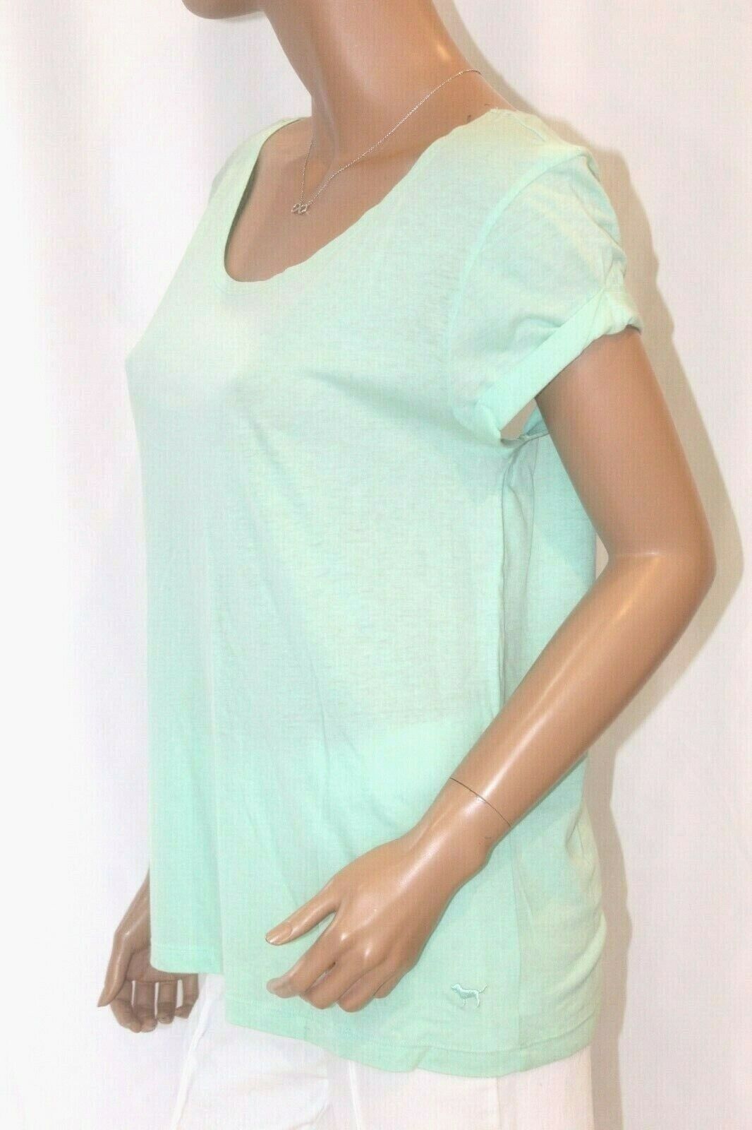 *NEW* Victorias Secret Pink Women's Open Back Sexy Mint Green Cotton Blouse XSIS