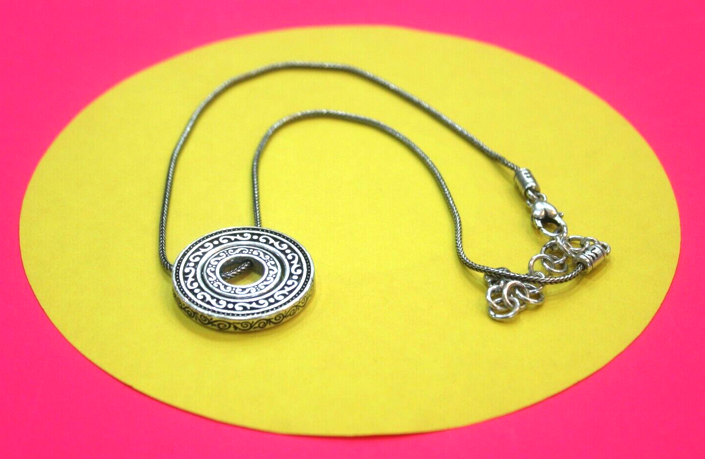 BRIGHTON -  Central Park Etched Circles Scrollwork Chain Necklace 16-18"