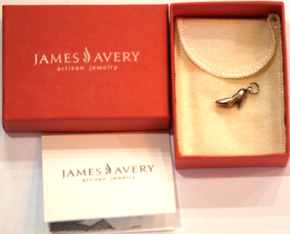 *RETIRED*  James Avery Sterling Silver 3D Closed Toe High Heel Shoe Charm