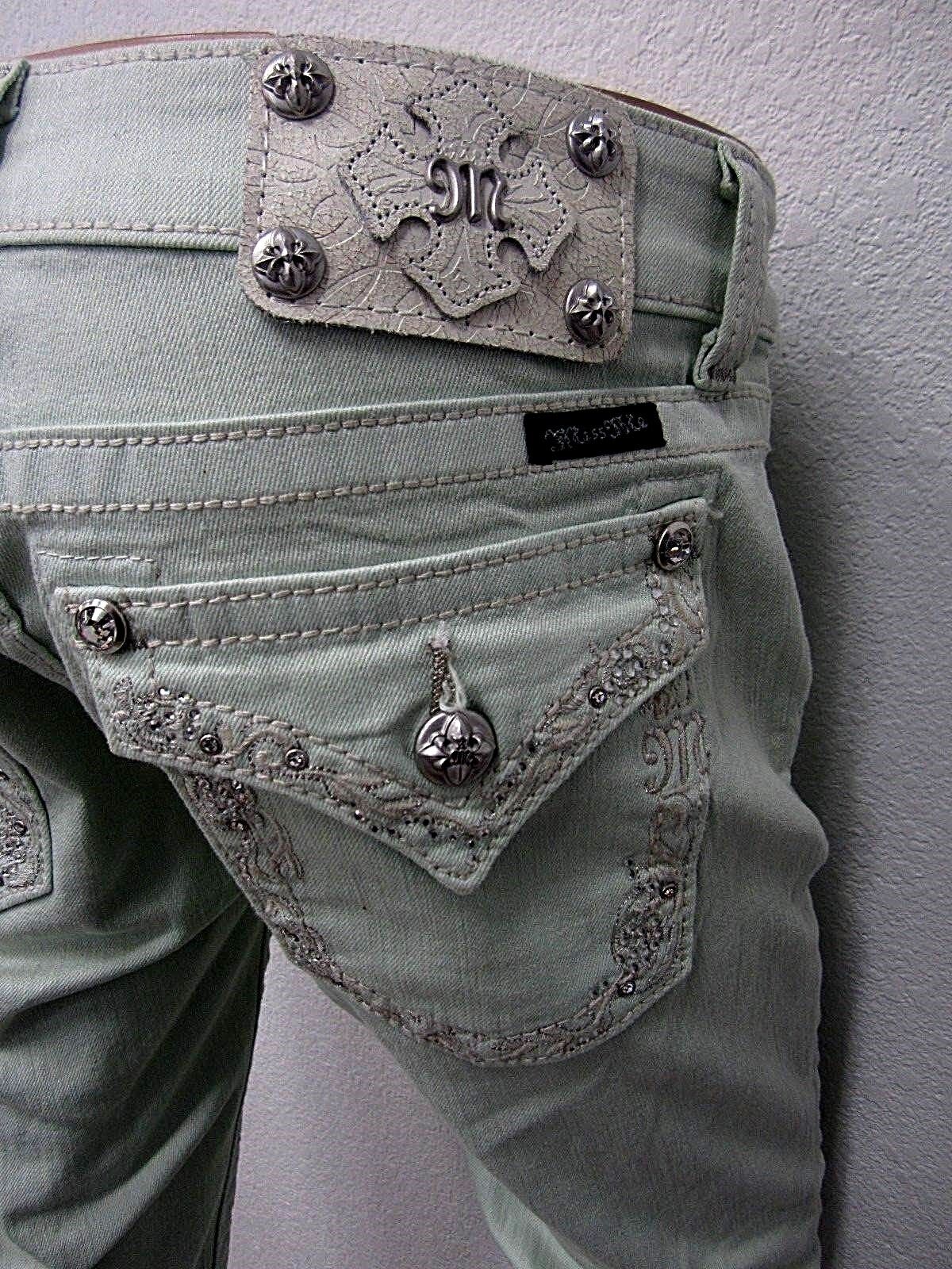 NWOT MISS ME SKINNY NEW JP5709S5 Flap Low Rise Jeans Honeydew Sz 28 X 26 Jeans