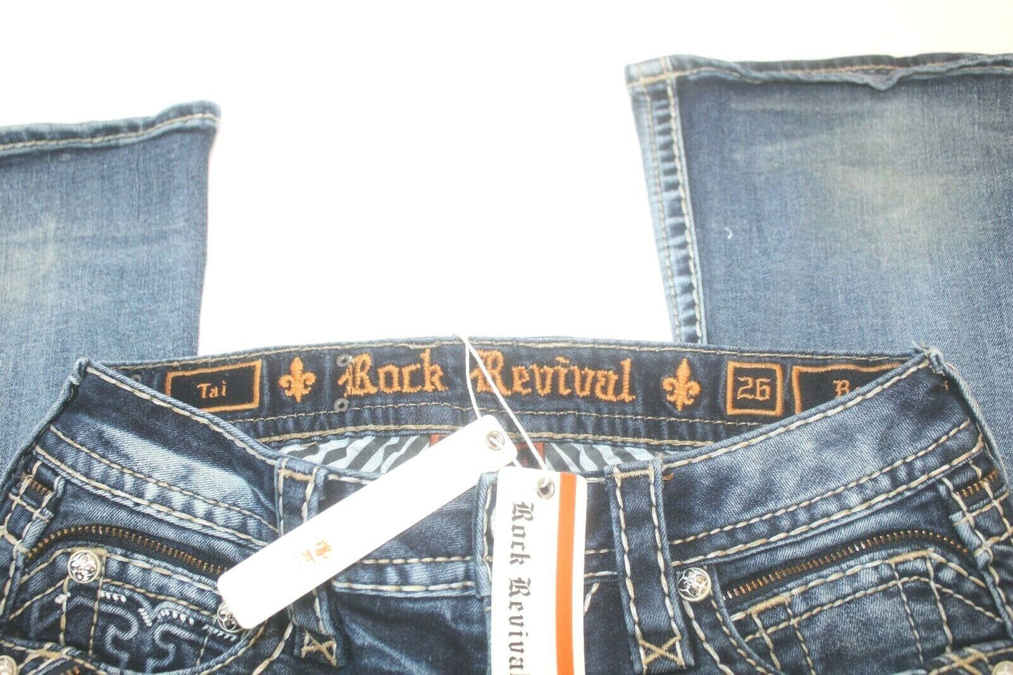 *NWT* $189. Rock Revival Tai Boot Cut Jeans Size 26 x 32