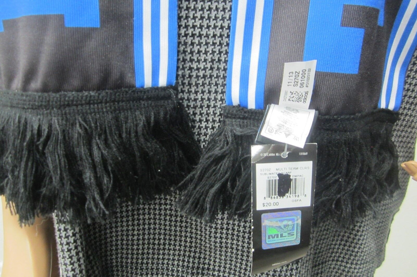 *NEW* Adidas MLS Montreal Impact Jacquard Scarf Soccer Blue Winter Sports Wear