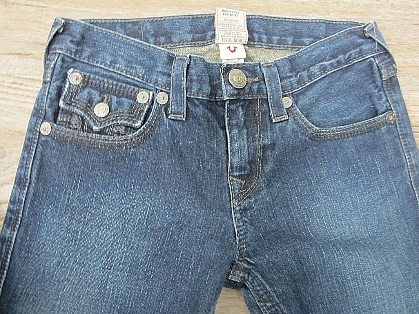 AUTHENTIC True Religion Preowned Girls Blue Straight Leg Denim Jeans 14 X 30