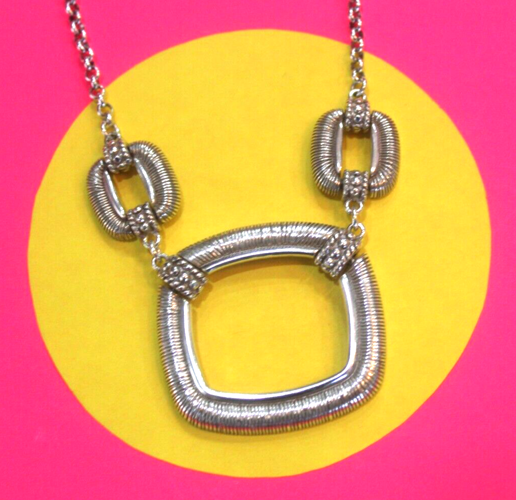 *RETIRED*  BRIGHTON LARGE 16" Silver  Necklace