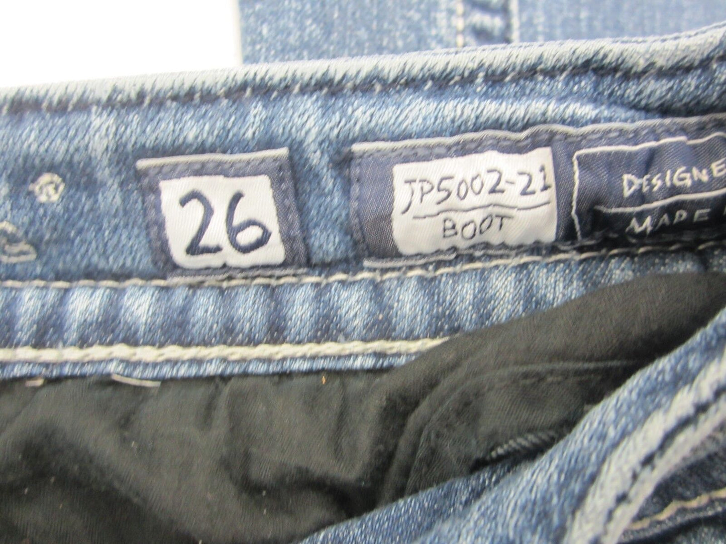VERY NICE Miss Me Jeans JP5002-21 Boot Embellished Dove Size W26 x L34