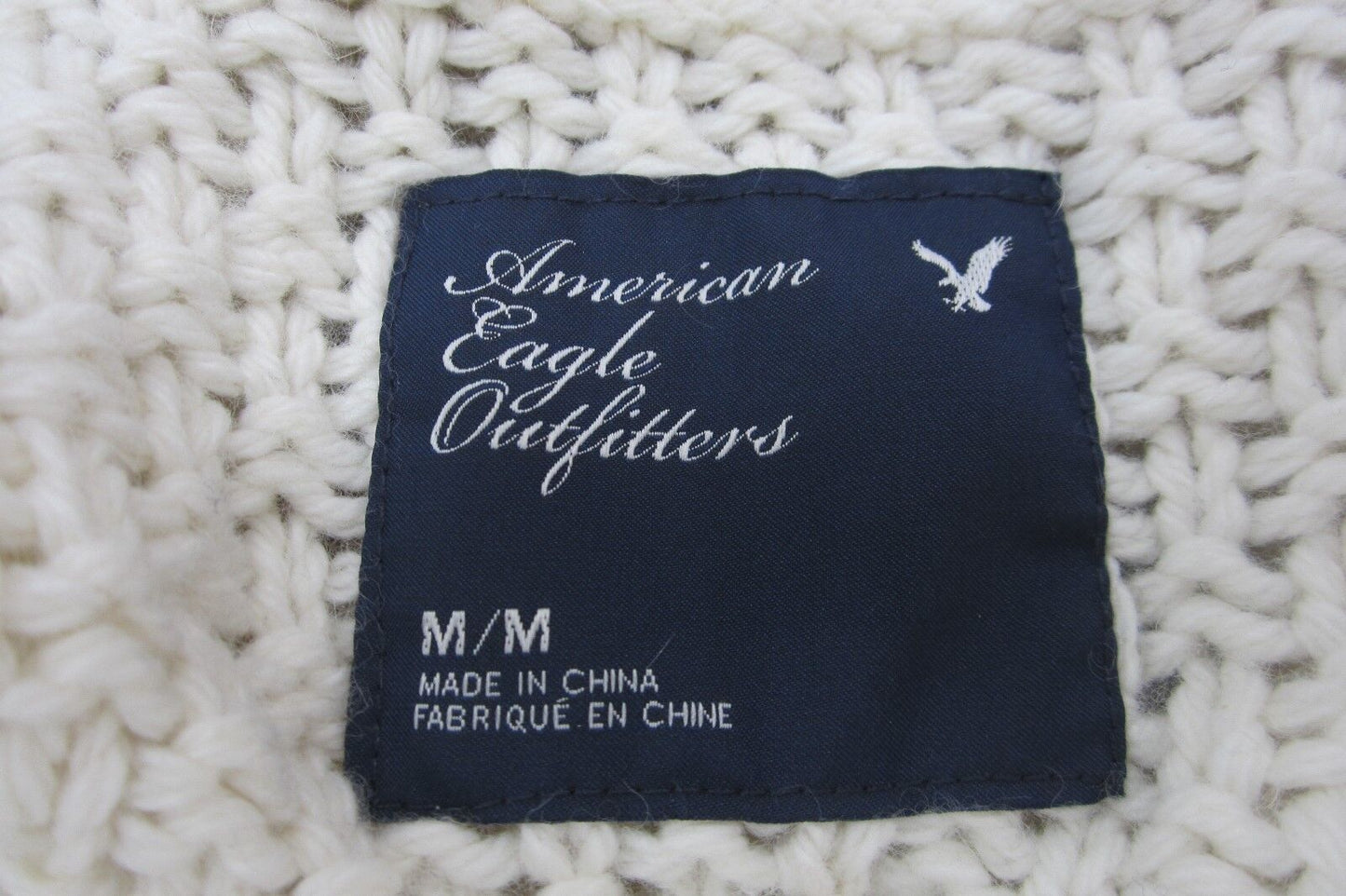 *MINT* American Eagle Outfitters Womens Button Cardigan Ivory Cowl Knit Sz Med