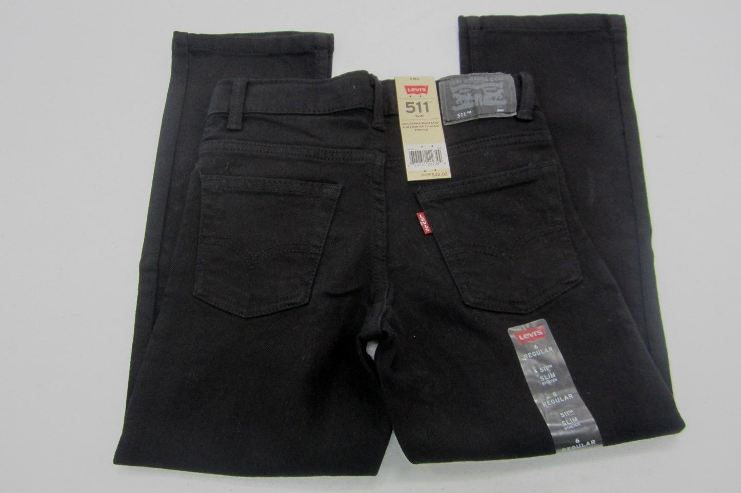 *NWT* Levi’s 511 Slim  Girl's Mid Rise Stretch Black Jeans Size 7R
