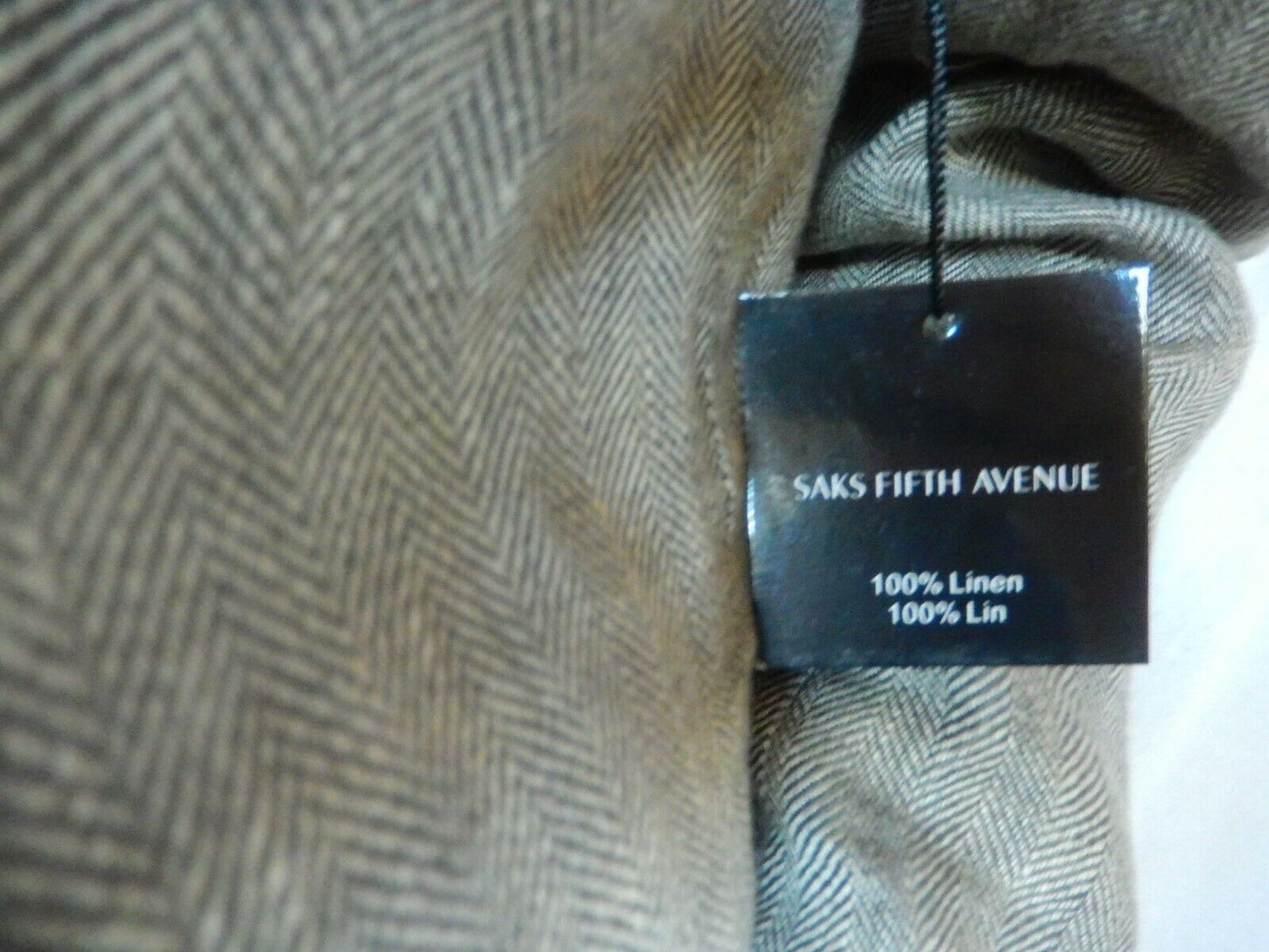 *NWT* $165 Saks Fifth Avenue Two-Button Grey Linen Blazer Slim Fit Size M/M