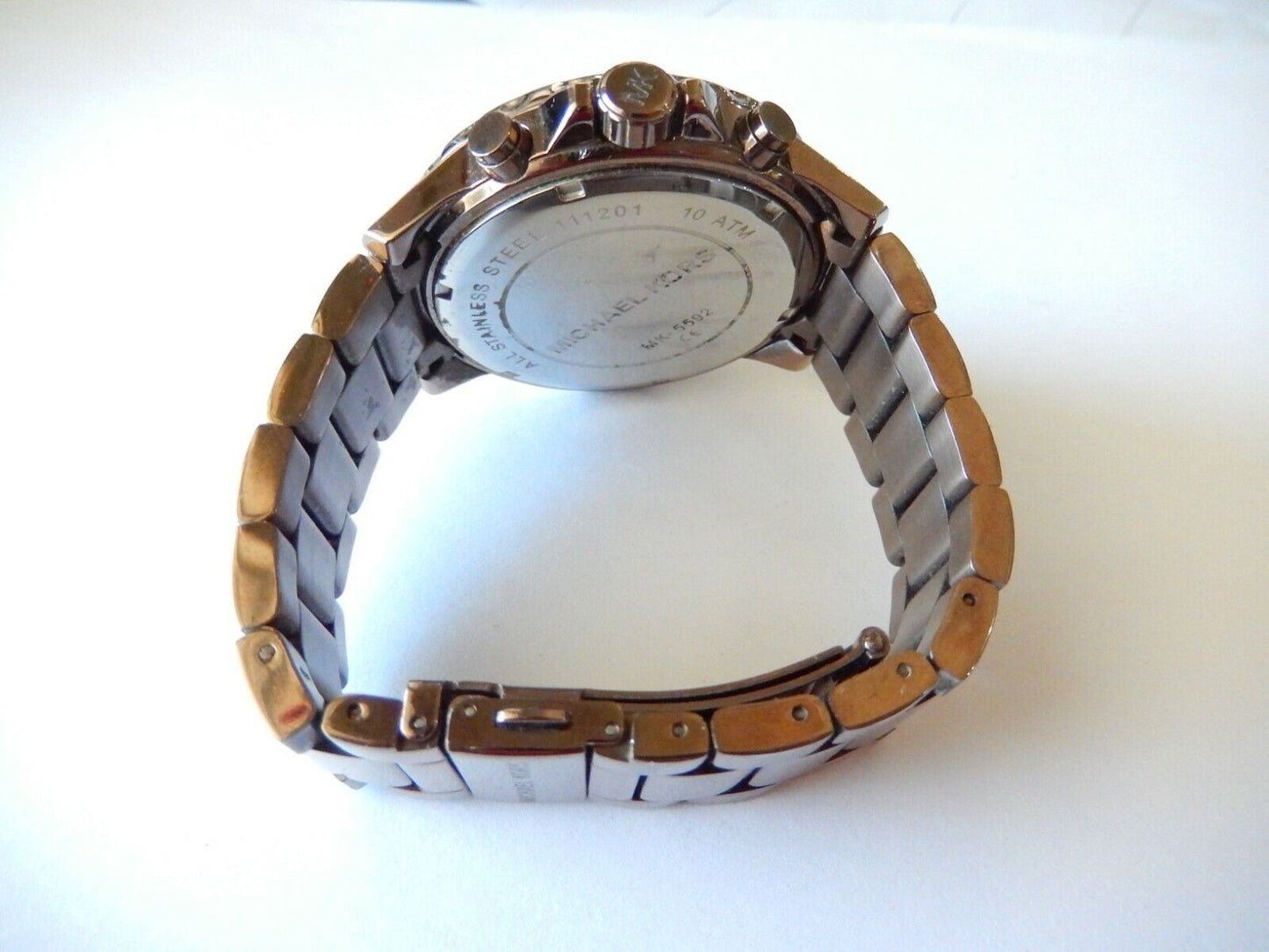 MICHAEL KORS WOMENS  BRONZE COLOR WRIST WATCH RHINESTONE MK5592 AUTHENTIC
