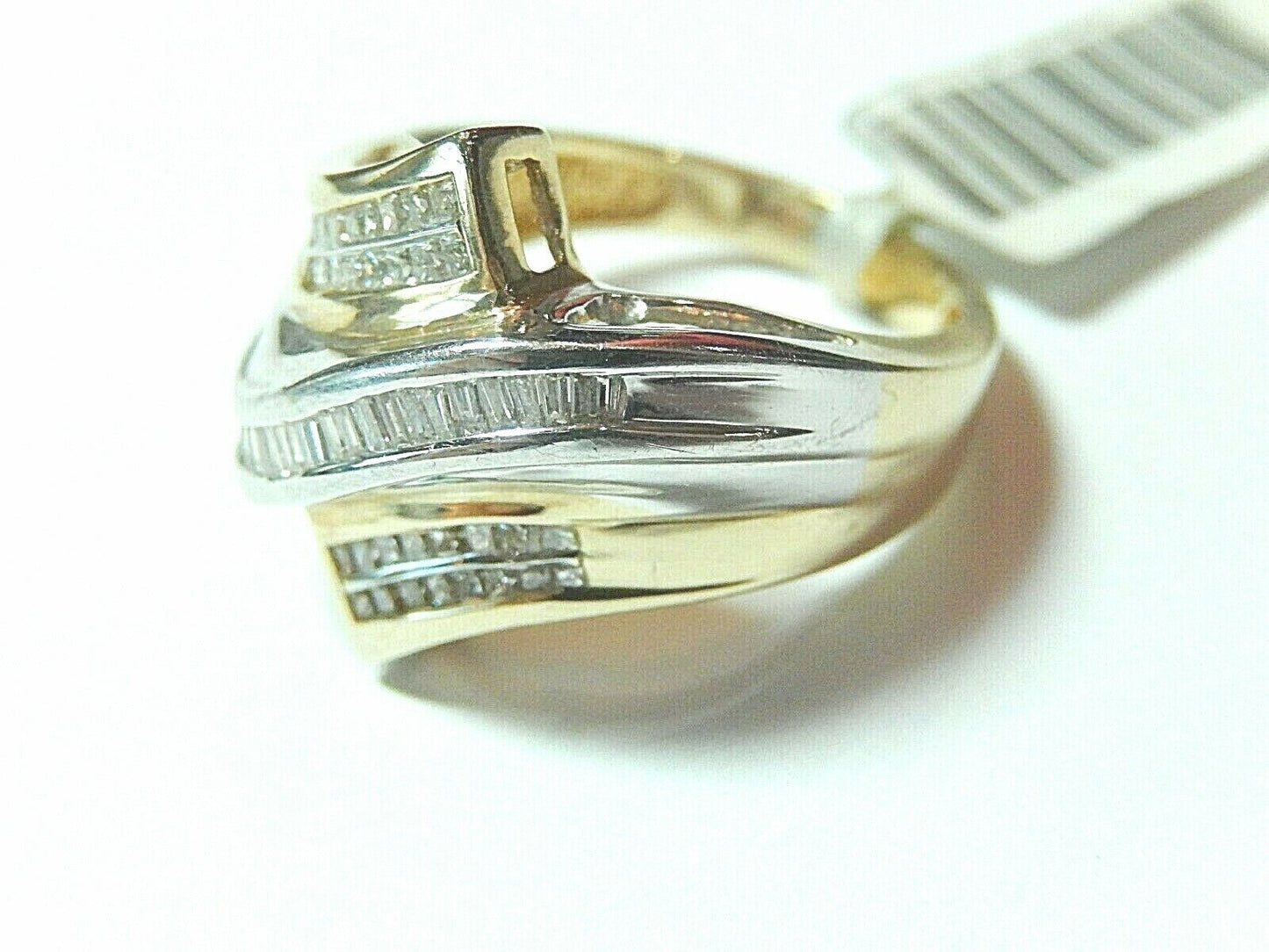 *STUNNING*  3/4CT Natural Diamond Ladies 10K Two-Tone Gold Diamond Ring Sz 7.5