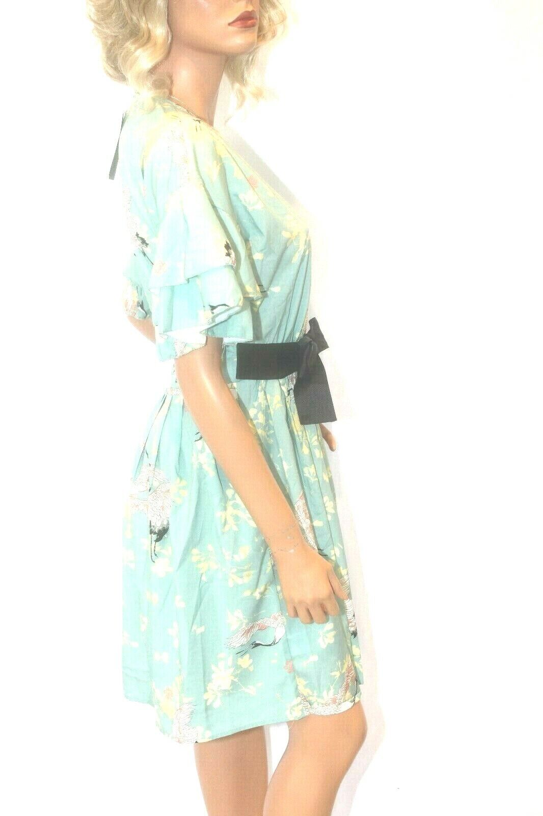 *NWT* YMHY Mint Green Floral with Bird Design Dress Size Large "SUPER CUTE"