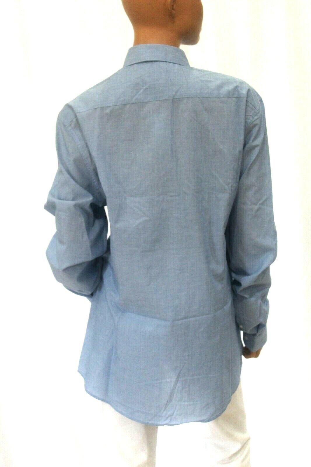 *NWT*H&M Slim Fit Easy Iron Men’s Shirt Top Button Down Blue Long Sleeve Size XL