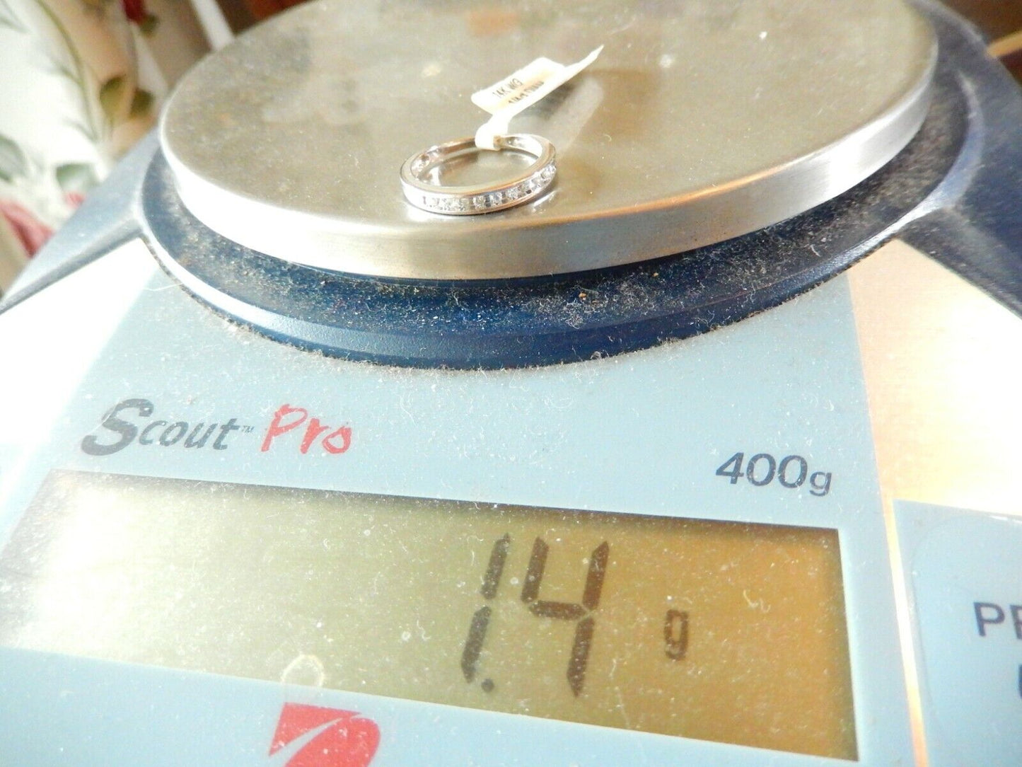 *VINTAGE* 14K White Gold  .25ct Diamond Wedding Band Ring Size 4.5